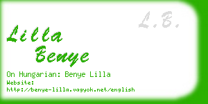 lilla benye business card